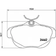 Тормозные колодки, дисковые, комплект A.B.S. P61087 CHA7BU 2 4462 1194050495