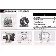 Генератор REMY 5HP3O3 DRA4269X D A5379 Mercedes B-Class (W245) 1 Хэтчбек 1.7 B 170 (2432) 116 л.с. 2005 – 2011