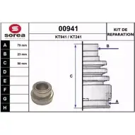 Комплект пылника, приводной вал SNRA 1194328394 K T241 00941 KT941