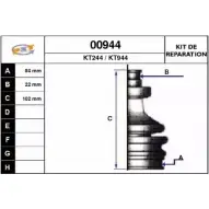 Комплект пылника, приводной вал SNRA 00944 KT24 4 KT944 1194328400