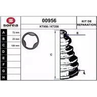 Комплект пылника, приводной вал SNRA 1194328420 00956 KT956 K T256