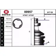 Комплект пылника, приводной вал SNRA KT957 00957 KT25 7 1194328422