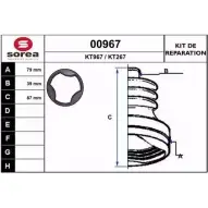 Комплект пылника, приводной вал SNRA 1194328438 KT967 KT 267 00967