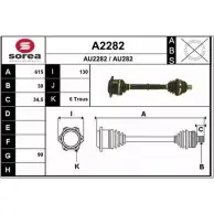 Приводной вал SNRA Audi 100 (C4) 4 Седан 2.6 139 л.с. 1993 – 1994 AU 2282 A2282 AU282