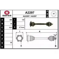 Приводной вал SNRA A2297 AU2 297 AU297 Audi A6 (C4) 1 Седан 2.5 Tdi 140 л.с. 1994 – 1997