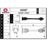 Приводной вал SNRA Audi A4 (B7) 3 Седан 2.0 Tdi Quattro 163 л.с. 2006 – 2008 A2427 AU427 AU2 427