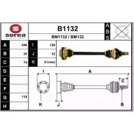 Приводной вал SNRA BM113 2 BM132 B1132 Bmw 7 (E38) 3 Седан 5.4 750 i. iL 326 л.с. 1994 – 2001