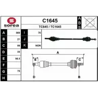 Приводной вал SNRA TC645 TC164 5 C1645 Peugeot 301 1 (PF1) 2012 – 2020