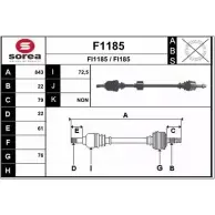 Приводной вал SNRA FI11 85 FI185 Fiat Punto F1185