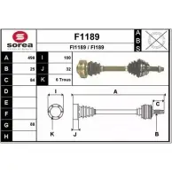 Приводной вал SNRA F1189 FI118 9 FI189 Fiat Marea (185) 1 Седан 1.9 JTD 110 (185AxT1A) 110 л.с. 2000 – 2002