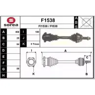 Приводной вал SNRA FI 1538 FI538 Fiat Marea (185) 1 Седан 1.9 JTD 110 (185AxT1A) 110 л.с. 2000 – 2002 F1538