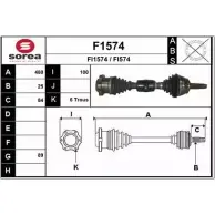 Приводной вал SNRA FI 1574 Fiat Multipla (186) 1 Минивэн 1.9 JTD (186AxE1A) 120 л.с. 2002 – 2010 F1574 FI574