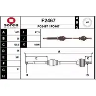 Приводной вал SNRA Ford Transit 6 (FD) Автобус 2.0 DI (FE. FF. FG) 100 л.с. 2000 – 2006 FO467 FO 2467 F2467