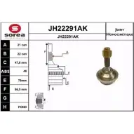 Шрус граната SNRA JH22291AK GN9VA 1194331230 JH22 291AK