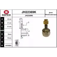 Шрус граната SNRA JH22369K 18ZJ9 Fiat Idea (350) 1 Минивэн 1.4 16V 95 л.с. 2004 – 2024 JH22369 K