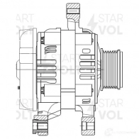 Генератор STARTVOLT Lexus NX (AZ10) 1 Кроссовер 2.0 200 (ZGZ10. AYZ10. AGZ10) 150 л.с. 2014 – наст. время QX 9UZZ LG 1941