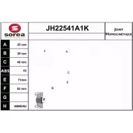Шрус граната SNRA N2C8KJ5 Suzuki Swift (MZ, EZ) 2 Хэтчбек 1.3 DDiS (RS 413D) 69 л.с. 2005 – 2025 JH2254 1A1K JH22541A1K