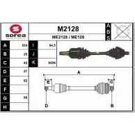 Приводной вал SNRA Mercedes A-Class (W169) 2 Хэтчбек 2.0 A 180 CDI (1607. 1607) 109 л.с. 2004 – 2012 ME2128 M E128 M2128