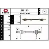 Приводной вал SNRA N1143 NI 1143 NI143 1194332240