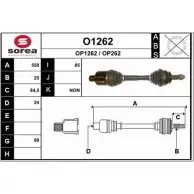 Приводной вал SNRA OP12 62 Opel Corsa (D) 4 Хэтчбек 1.7 CDTI (L08. L68) 125 л.с. 2006 – 2011 O1262 OP262