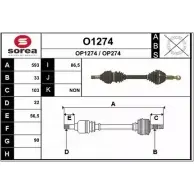 Приводной вал SNRA 1194332614 OP12 74 OP274 O1274