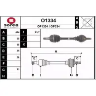 Приводной вал SNRA Opel Insignia (A) 1 2008 – 2017 OP334 O1334 OP1 334