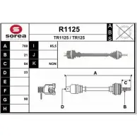 Приводной вал SNRA R1125 TR125 1194333246 TR1 125