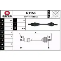 Приводной вал SNRA Renault Modus R1156 TR 1156 TR156