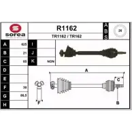 Приводной вал SNRA TR116 2 TR162 R1162 Renault Clio (BB, CB) 2 Хэтчбек 1.6 RN/RT Flex 110 л.с. 2000 – 2006