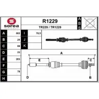 Приводной вал SNRA Renault Grand Scenic (JM) 2 Минивэн 2.0 135 л.с. 2004 – 2024 TR 1229 TR229 R1229