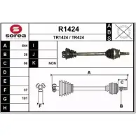 Приводной вал SNRA R1424 Opel Movano TR424 TR14 24