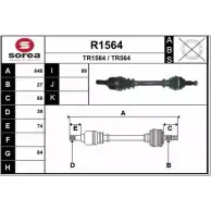 Приводной вал SNRA Renault Megane (BM, CM) 2 Хэтчбек 2.0 dCi 173 л.с. 2007 – 2008 TR564 TR15 64 R1564