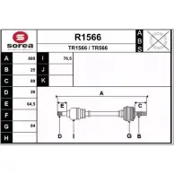 Приводной вал SNRA TR1 566 1194333916 TR566 R1566