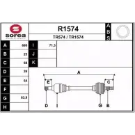 Приводной вал SNRA TR1 574 R1574 1194333928 TR574