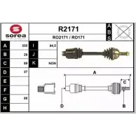 Приводной вал SNRA RO 171 RO2171 R2171 1194334022