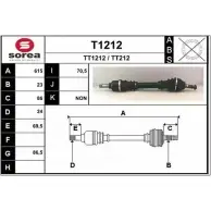 Приводной вал SNRA TT 1212 T1212 1194334355 TT212