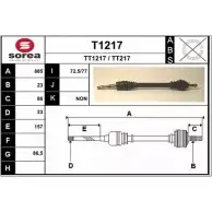 Приводной вал SNRA TT 1217 T1217 TT217 1194334363