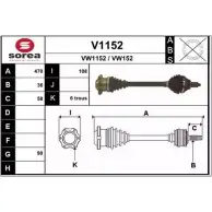 Приводной вал SNRA VW152 VW115 2 V1152 Skoda Fabia (5J) 2 2007 – 2014