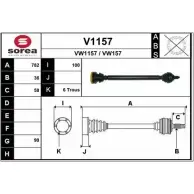 Приводной вал SNRA V1157 1194334615 V W1157 VW157