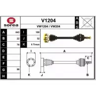 Приводной вал SNRA VW204 V1204 VW12 04 1194334651