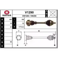 Приводной вал SNRA 1194334741 VW290 VW 1290 V1290