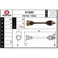 Приводной вал SNRA V1292 1194334745 VW292 VW 1292