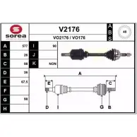 Приводной вал SNRA Volvo S70 V2176 VO 176 VO2176