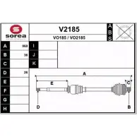 Приводной вал SNRA VO18 5 VO2185 Volvo S40 2 (544) Седан 2.4 170 л.с. 2004 – 2012 V2185