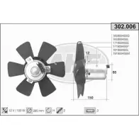 Вентилятор радиатора двигателя AHE S91SP 302.006 1194339891 302.00 6