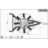 Вентилятор радиатора двигателя AHE 306 .009 306.009 O77CLO 1194339979