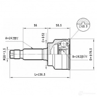 Шрус приводного вала, комплект STATIM 80B 3GF Kia Pride (DA) 1 Хэтчбек c468