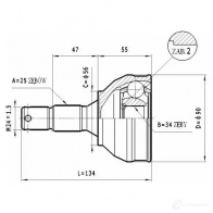 Шрус приводного вала, комплект STATIM 1229367978 c273 5E KH4KK