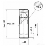 Шрус приводного вала, комплект STATIM cw046 KZD L0UR 1229370102