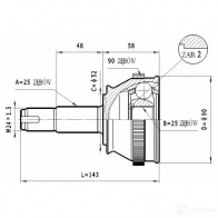 Шрус приводного вала, комплект STATIM 4LW VLL Fiat Tempra (159) 2 Седан 1.9 D (159.AG) 65 л.с. 1991 – 1996 c135